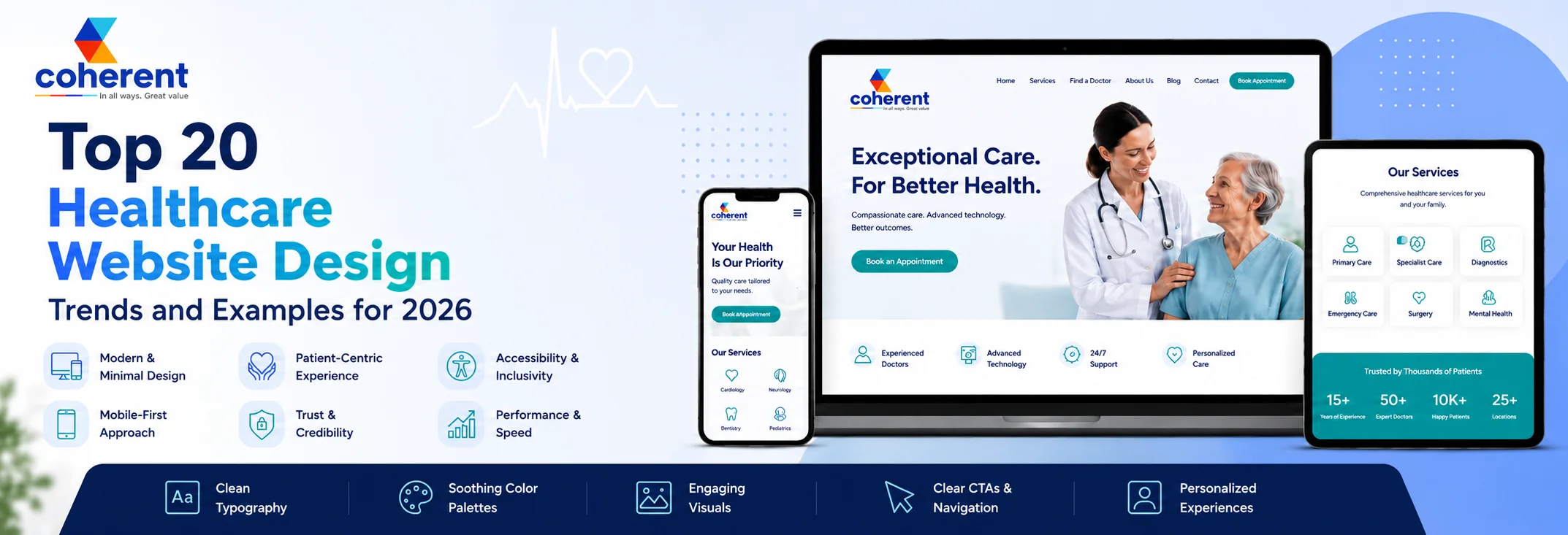 Top 20 Healthcare Website Design Trends and Examples for 2026