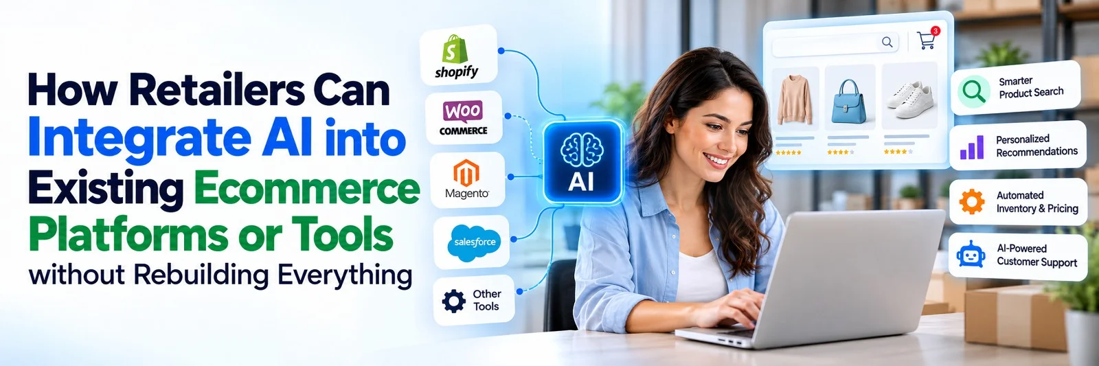 How Retailers Can Integrate AI into Existing Ecommerce Platforms or Tools 