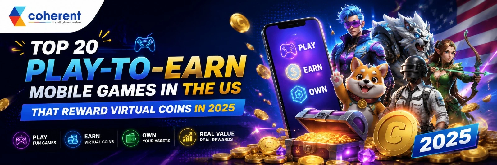 Top  Play-to-Earn Mobile Games in the US That Reward Virtual Coins in 2026