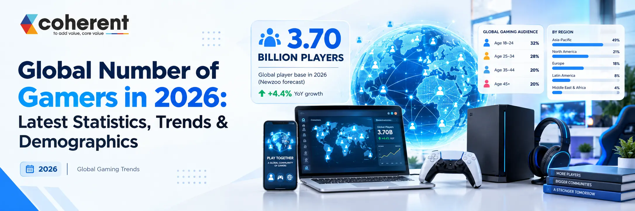 Global Number of Gamers in 2026: Latest Statistics, Trends & Demographics