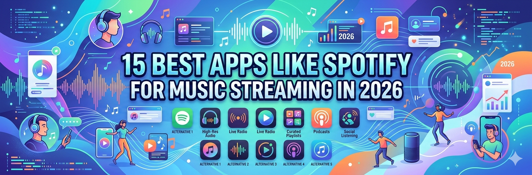Popular music apps similar to Spotify